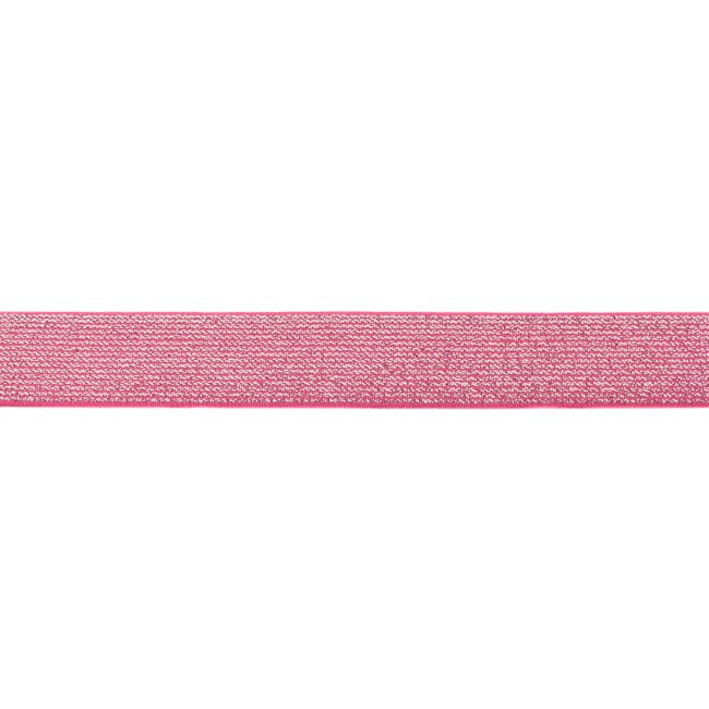 Elastic Polyamide Lurex Silver Pink and silver