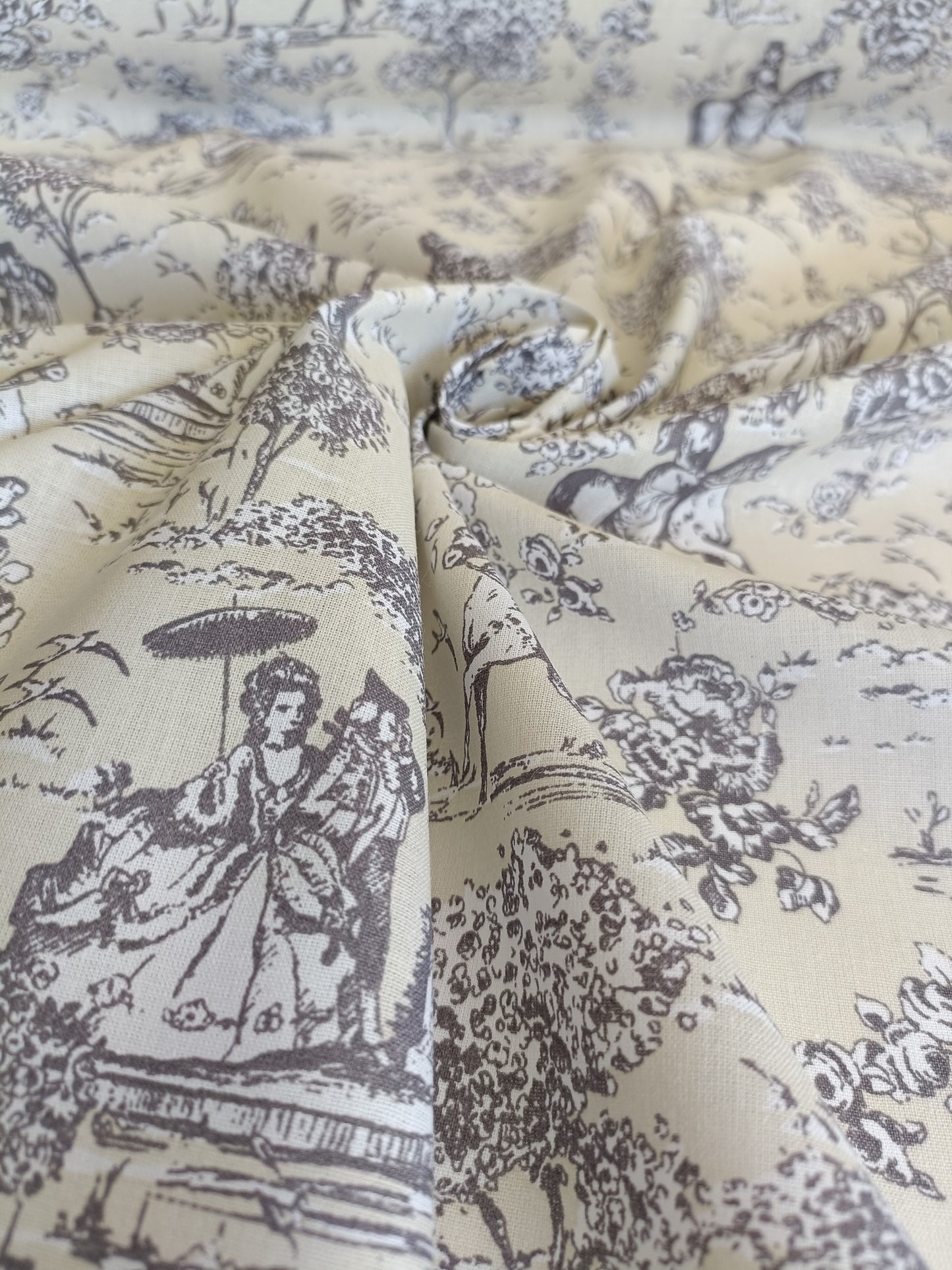 Toile de Jouy su base natural - 100% cotone - OEKO TEX - € 7,5 al metro