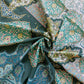 Batik verde e cielo - Popeline di RAYON - 12 al metro