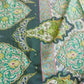 Batik verde e cielo - Popeline di RAYON - 12 al metro