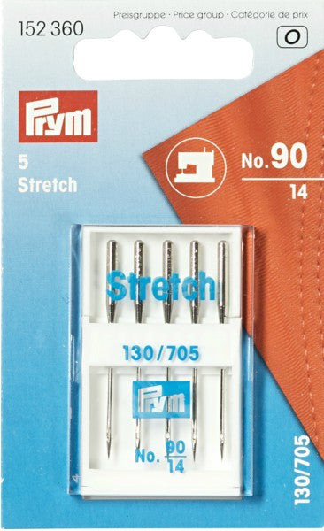 Aghi STRETCH n.90 conf. da 5 pezzi - per macchina da cucire -Per cucire tessuti elasticizzati - Prym
